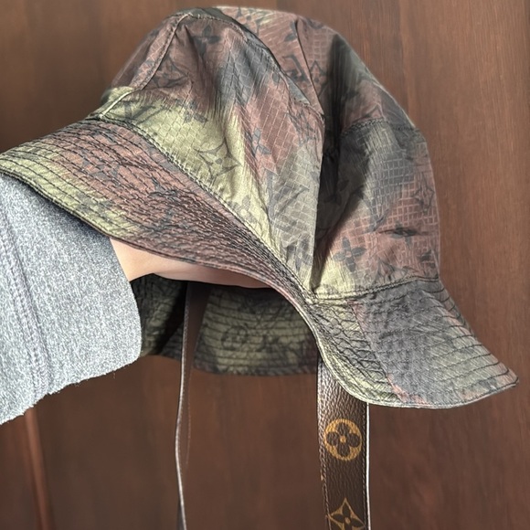 LV Louis Vuitton 2020 camouflage ikat sun hat green monogram tied - Picture 4 of 9